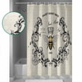 thumbnail image 3 of Shower Curtain Bathroom Set Vintage Farmhouse Bee Waterproof Fabric Shower Curtains with Grommets&Hooks Animal on Letter Privacy Bath Curtain for Bathtub 60x72in, 3 of 7