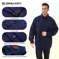 thumbnail image 3 of Camisa DPSAFETY FR 7oz Resistente al Fuego CAT2 Azul Marino L, 3 of 5