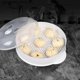 thumbnail image 4 of Vaporera de plástico doble para horno microondas, vaporera redonda con tapa, utensilios de cocina, vaporera para el hogar, bollos al vapor, utensilios de cocina, 4 of 5