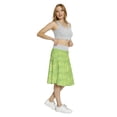 thumbnail image 4 of Women's Green Line Art Style Flourish A-line Printed Skirt Casual Wear, S, Apple Green Pale Yellow, by Ambesonne, 4 of 6