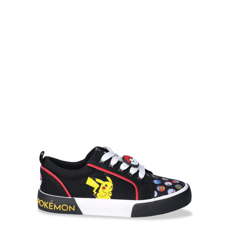 Pokemon Toddler and Big Boys Pokeball Lace Up Low Top Sneakers Walmart