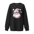 thumbnail image 5 of Lopecy-Sta Christmas Shirts for Women Christmas Gift for Women Santa Claus Graphic Crewneck Oversized Fleece Sweater Xmas Holiday Top, 5 of 5