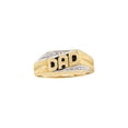 thumbnail image 1 of FB Jewels 14kt Yellow Gold Mens Round Diamond Dad Father Ring .01 Cttw Size 12, 1 of 1