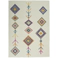 thumbnail image 1 of homeroots home decor 385802 5’ x 7’ Ivory Boho Jewels Geometric Area Rug, 1 of 1