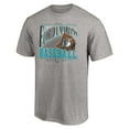thumbnail image 2 of Men's Heather Gray Miami Marlins Cooperstown Collection Winning Time T-Shirt, 2 of 3