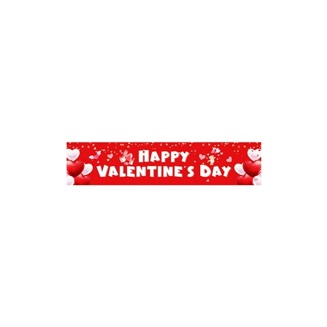 zhangmingg Valentine's Day Decorative Banner Heartfelt Celebration Party Sign for Home Decorations
