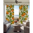 thumbnail image 6 of Green Orange Blackout Curtains for Bedroom Living Room Darkening Curtains 84 Inch Length 2 Panels Set Summer Botanical Leaves Watercolor Window Curtain Window Treatment Grommet Drapes 42"x84", 6 of 9