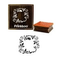 thumbnail image 1 of Printtoo Square Flower Wreath Pattern Wooden Rubber Stamp Designer Scrap-Booking-5 x 5 Inches, 1 of 2