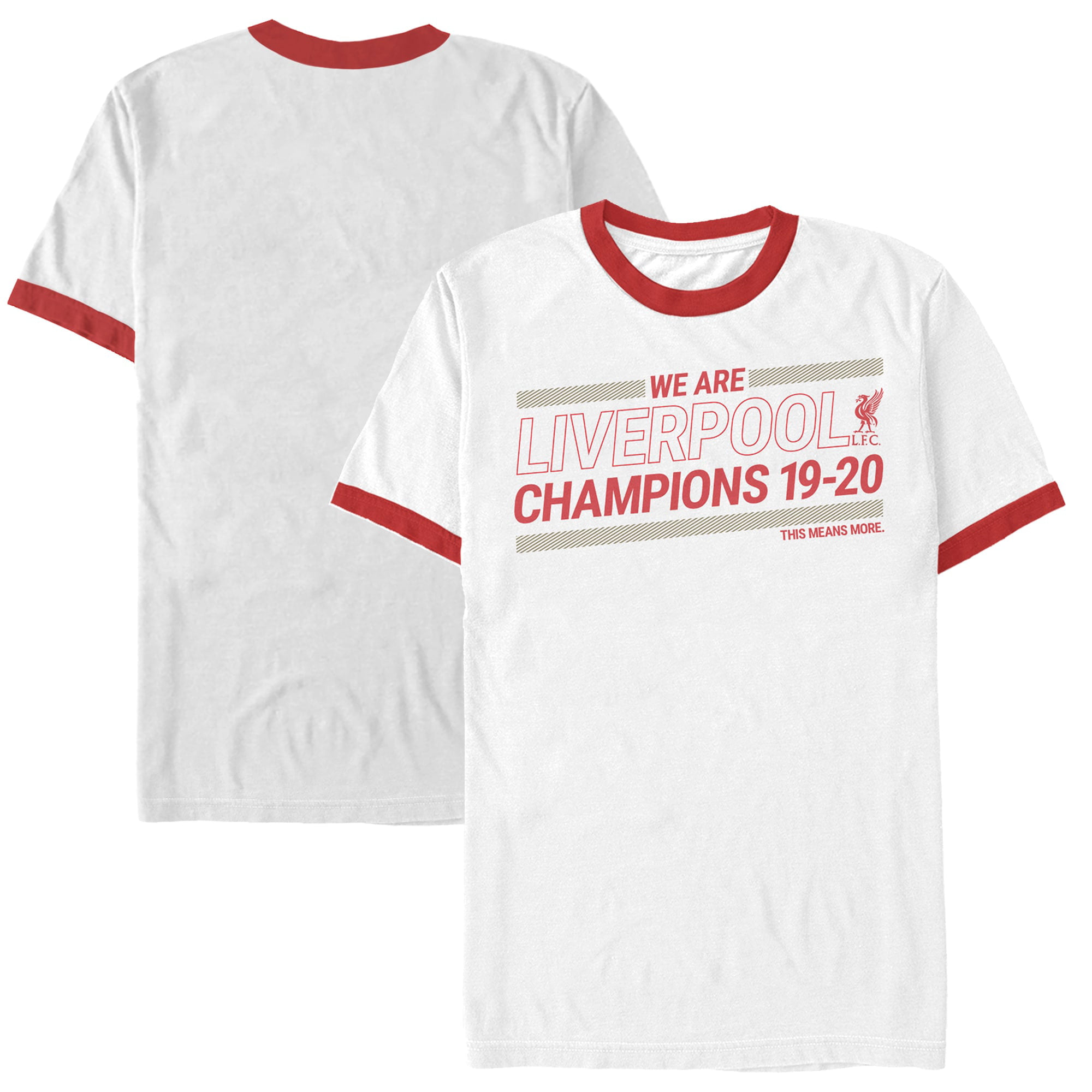 white and red champion shirt