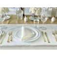 thumbnail image 4 of " OCCASIONS " 320pcs set (40 Guests)-Wedding Party Disposable Plastic Plate Set -40 x 10.25'' + 40 x 7.5'' + Silverware + Cups + Napkins (Bali in White & Gold), 4 of 9
