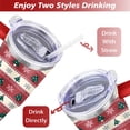 thumbnail image 5 of Red Line Christmas Tree Snowflakes 40 Oz Tumbler with Handle Lid and Straw Stainless Steel Double Walled Vacuum Insulated Cup Merry Christmas Gifts Tumbler for Women Men Friends Outdoor Indoor, 5 of 6
