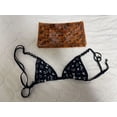 thumbnail image 1 of Ni - ke Louis Vuitton Women Swimwear Monogram Pattern Bikini Top Only Black With Pouch, 1 of 2