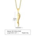 thumbnail image 5 of ITALIAN HORN Necklace , 14K Yellow Gold Italian Cornicello Charm Pendant Necklaces, Unisex Men and Women Jewelry, 5 of 10