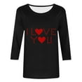 thumbnail image 4 of Vetsdori Womens Valentine Blouses Plus Size Graphic Shirts Gifts for Girlfriend Cute,Summer Crew Neck Trendy Blouses for Ladies Casual, 4 of 5