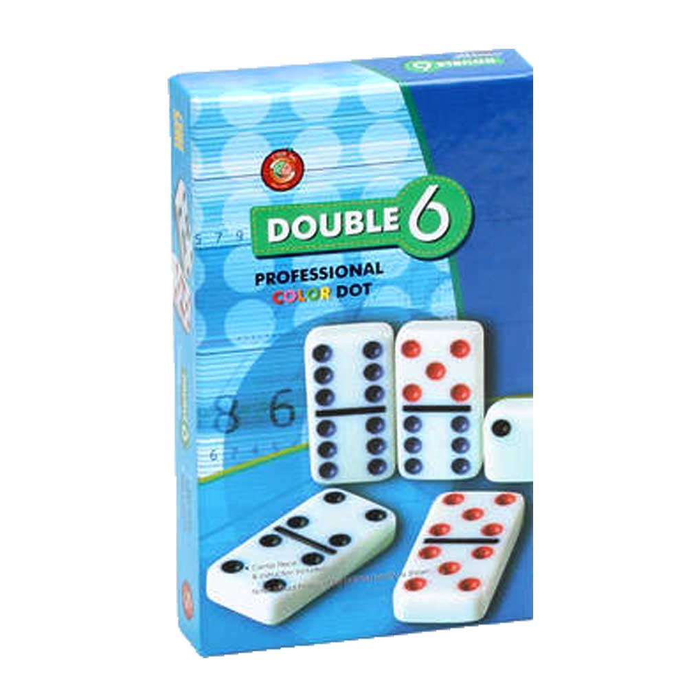 Double Six Professional Size Color Dot Dominoes Set with Spinners