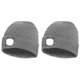 thumbnail image 1 of Recargable USB Con 4 LED Beanie Hat Regalos para Papá (gris), 1 of 6