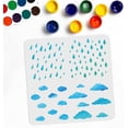 thumbnail image 2 of 1Pc Raindrop Cloud Reusable Painting Stencil Drawing Template for Wall Decoration DIY Art Craft Projects 11.8x11.8Inch, 2 of 9