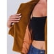 thumbnail image 5 of CHAQUETA CORTA DE PIEL SINTÉTICA SUELTA DE MODA INVIERNO PARA MUJERES CHIC TAMAÑO XS COLOR MARRÓN, 5 of 6