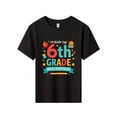thumbnail image 3 of Boy's/Girls "Back To School Cotton Graphic Tees, Back To School Clothes Girls, Black With Colorful School-Themed Design, Summer Tops With educational Graphics, Gift For First Day of School, 3 of 6