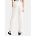 thumbnail image 3 of Time and Tru Women's High Rise Colorblock Straight Leg Cuffed Jeans, 29" Inseam, Sizes 2-20, 3 of 5