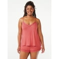 thumbnail image 4 of Joyspun Women's Knit Camisole and Shorts Pajama Set, 2-Piece, Sizes S to 3X, 4 of 6