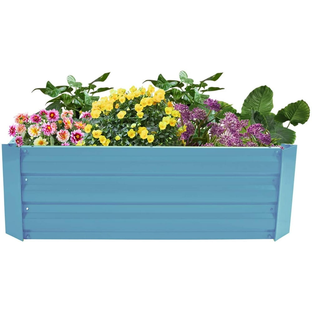 Agfabric Metal Garden Bed Kit Galvanized Garden Beds Metal Planter Box