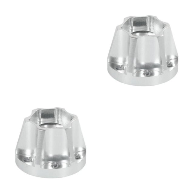 maskred Moyeux de Roue 4PCS pour Chenille RC 1 10 9 2 Jantes Haute Performance Upgrade Silver 15mm 2Set