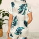 thumbnail image 3 of Women Short Sleeves Pajamas Set Turn Down Collar Beautiful Print Two Piece Top Shorts Sleepwear White Banana L, 3 of 6