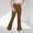 Brown, variant on Delliss Girl's Front Cross Flare Leggings Pants Stretchy Yoga High Waisted Sports Comfy Pants With Pockets 5-15 Years