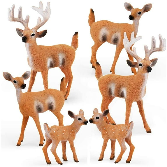Windfall 1 Pcs Forest Animals Figure Toys,Realistic Toy Deer Figure,Handmade Creatures Deer Figurines Toys Treasures for Ages 3 4 5 Boys and Girls
