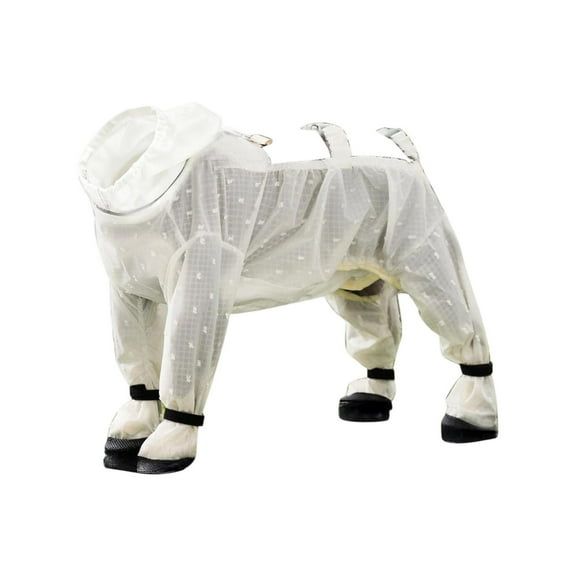 FEISHENTT Pet Anti Dust Pants, Anti- Waterproof Rain/Snow Boots with Adjustable Suspender, Dog Paw Protector Shoes Protective Windproof Raincoat