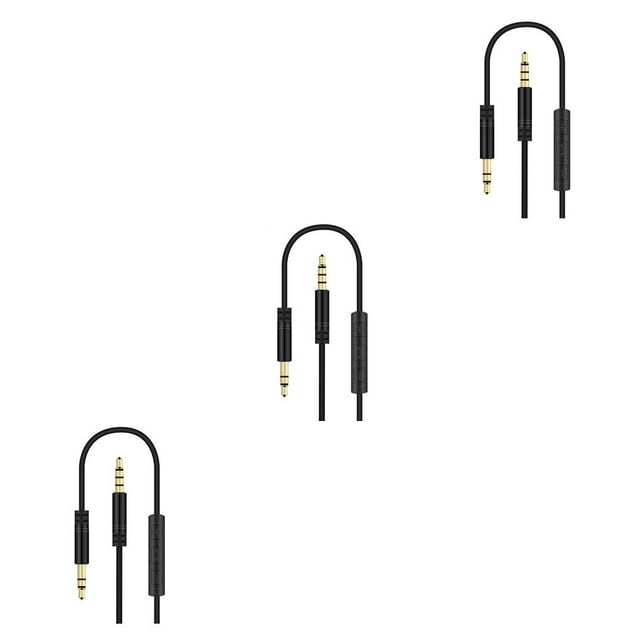 Transemion 3.5mm Aux Car Stereo System for Jack Plug Stereo Audio Cable Cord Car Mp3 PC black 3Set