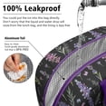 thumbnail image 5 of Lunch Bag Lunch Box for Women Reusable Insulated Lunch Cooler Bags,Large Capacity for Work Travel Picnic,Water-Resistant Botanical Leaves Floral Lunch Tote Bag Gifts for Woman Mom Purple, 5 of 6