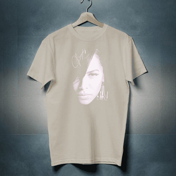 Aaliyah Portrait Black Cotton Shirt Unisex Full Size S-345XL VC233
