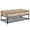 Oak, variant on Black Color - Hidden Storage Solution - Living Room Decor - Stylish Coffee Table