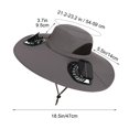 thumbnail image 2 of Dxssxc Stay Cool Wide-Brimmed Hat with Solar Fan, Breathable Sun Protection for Men Women, Perfect for Fishing Hiking and Outdoor Work., 2 of 5