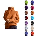 thumbnail image 1 of Pulls à Col Roulé pour Femmes 2026 Automne Hiver Tendance Manches Longues Tricot Uni, 1 of 4