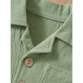 thumbnail image 6 of Hotiary 1-5T Toddler Baby Boys 2 Pieces Cotton Linen Set Short Sleeve Button Down Shirt and Shorts Set Summer Outfits, 6 of 8