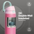 thumbnail image 5 of TAL 24oz Stainless Steel 2-in-1 Straw and Chug Water Bottle with Push Lid, Pink Shimmer, 5 of 12