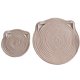 thumbnail image 1 of Posavasos de mesa con forma de oreja de gato única, tejido de hilo de algodón puro, almohadillas calientes para bebidas, juego de alfombrillas con aislamiento térmico absorbente Fokelyi HMJM204-5, 1 of 6