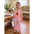 thumbnail image 6 of RUINIXCW Toddler Baby Girl Back to School Overalls Kids Kindergarten Outfits Baby Girls First Day of School Outfit Cute Apple Pencil Embroidery Plaid Flared Jumpsuit Bow Suspender Pants, 6 of 9