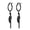 Black, variant on Stainless Steel Feather Tassel Hoop Hinged Drop Dangle Earrings For Men Women-Blue