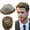 #1710, variant on LYRICALHAIR Toupee for Men Hairpiece Indian Human Hair Replacement System Full Poly Hair Units for Man PU Injected Male Wig Hair Prosthesis