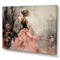 thumbnail image 2 of Designart "Fashion Pink Dress gracefulness Unveiled I" Fashion Canvas Print, 2 of 5