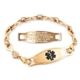 thumbnail image 1 of MedicEngraved Rose Gold Stainless Steel Custom Medical Alert Bracelet - 6mm Infinity Link, 1 of 7