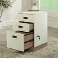 thumbnail image 5 of UrbanPro Modern Engineered Wood File Cart in Pebbled White Finish, 5 of 12