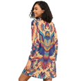 thumbnail image 2 of FORMRS Womens Long Sleeve Nightgowns Crew Neck Sleep Shirt Soft Pajamas Sizes S-3XL, Colorful Abstract Eagle, 2 of 8