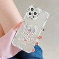 thumbnail image 3 of Cute Floral Flower Phone Case for iPhone 12 Pro MAX 6.7 inches,Elegant Flower Shockproof Camera Protective Clear Phone Cover for Women Soft Silicone Cute Wildflower Transparent Bumper (Blue), 3 of 10