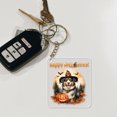 thumbnail image 4 of Happy Halloween Australian Shepherd Witches Hat Pumpkin Carving Acrylic Keychain Aussie Dog Lover Gifts Collar Charm Tag Keyring - 02019, 4 of 5