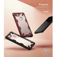 thumbnail image 2 of Ringke Fusion-X Case Compatible with Google Pixel 3 XL, Transparent Hard Back Shockproof Advanced Bumper Cover - Ruby Red, 2 of 7
